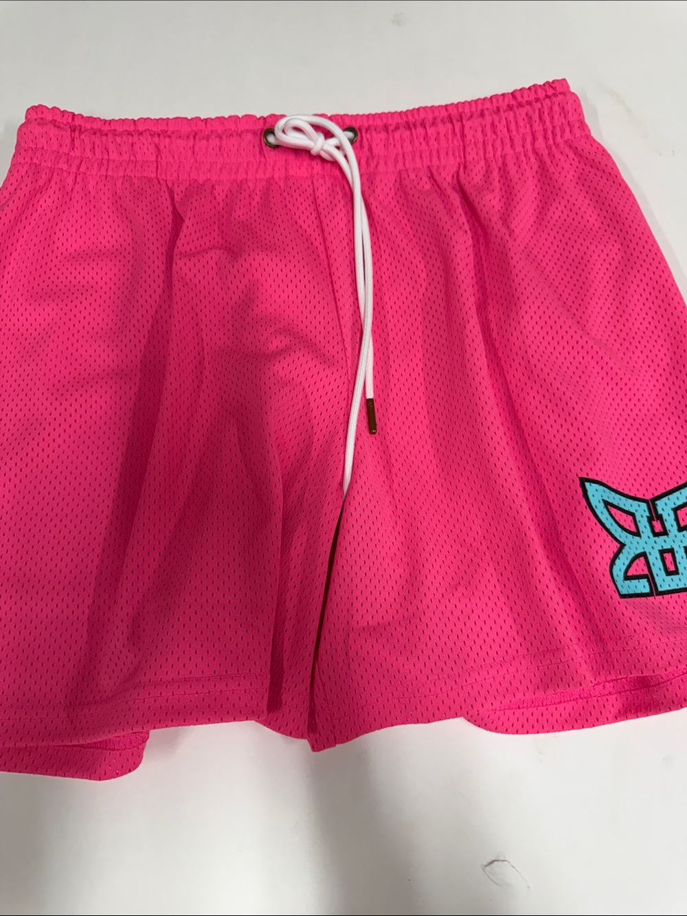 Athletic Mesh Shorts in pink